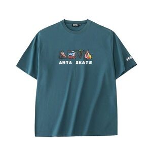 ANTA SKATE Men's Lifestyle Short Sleeve T-Shirt - BNWT - Green - Size Large